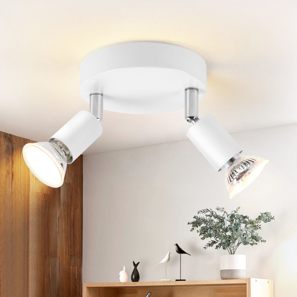Spot de plafond en fer blanc 12x12x10cm gu10 — vue 3