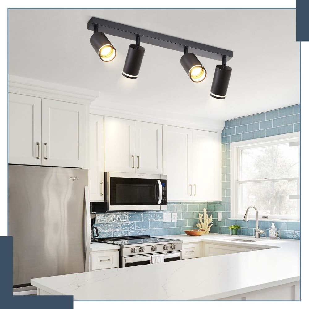 Spot de plafond en fer noir 58x5x17cm gu10 — vue 3