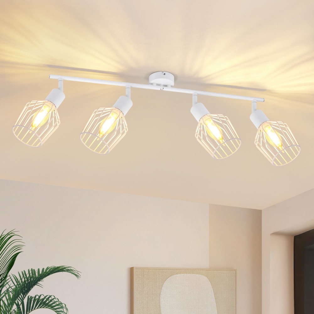 Spot de plafond en fer blanc 72x12x24cm e14 — vue 3