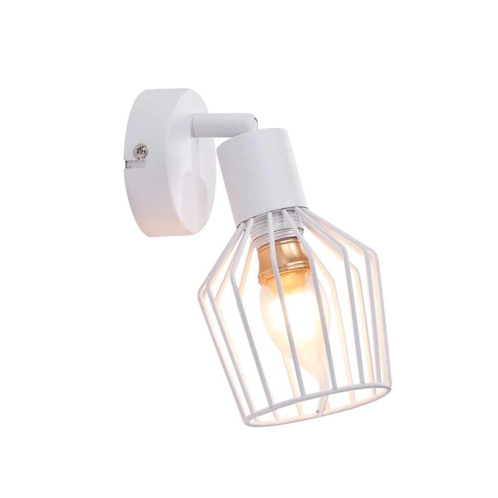 Spot de plafond en fer blanc 19x12x17cm e14