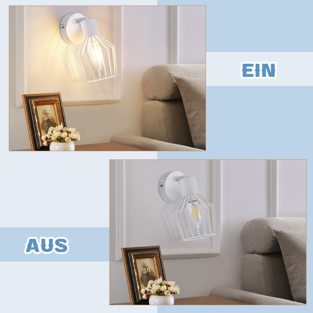Spot de plafond en fer blanc 19x12x17cm e14 — vue 4