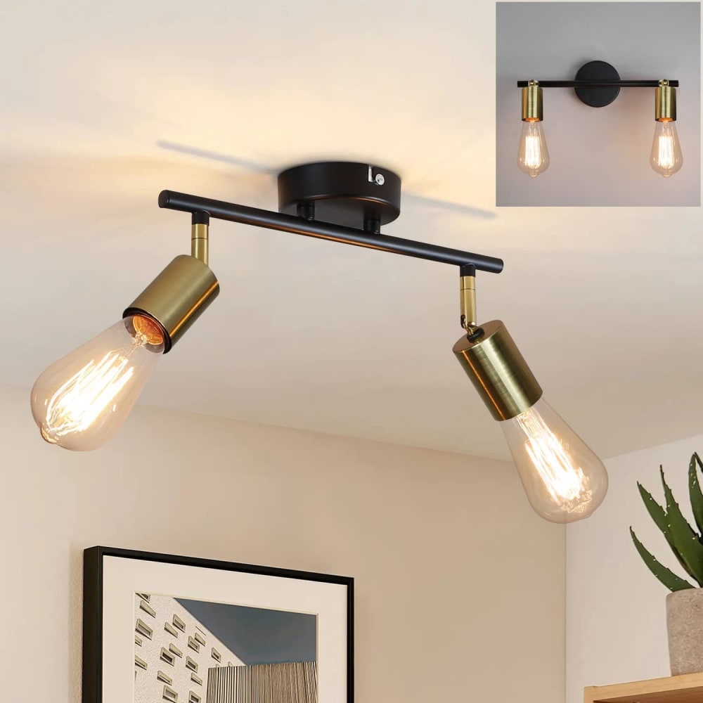 Spot de plafond en fer doré 30x13x9cm e27 — vue 3