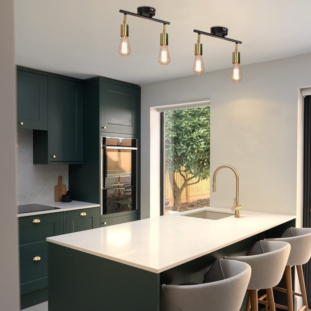 Spot de plafond en fer doré 30x13x9cm e27 — vue 4
