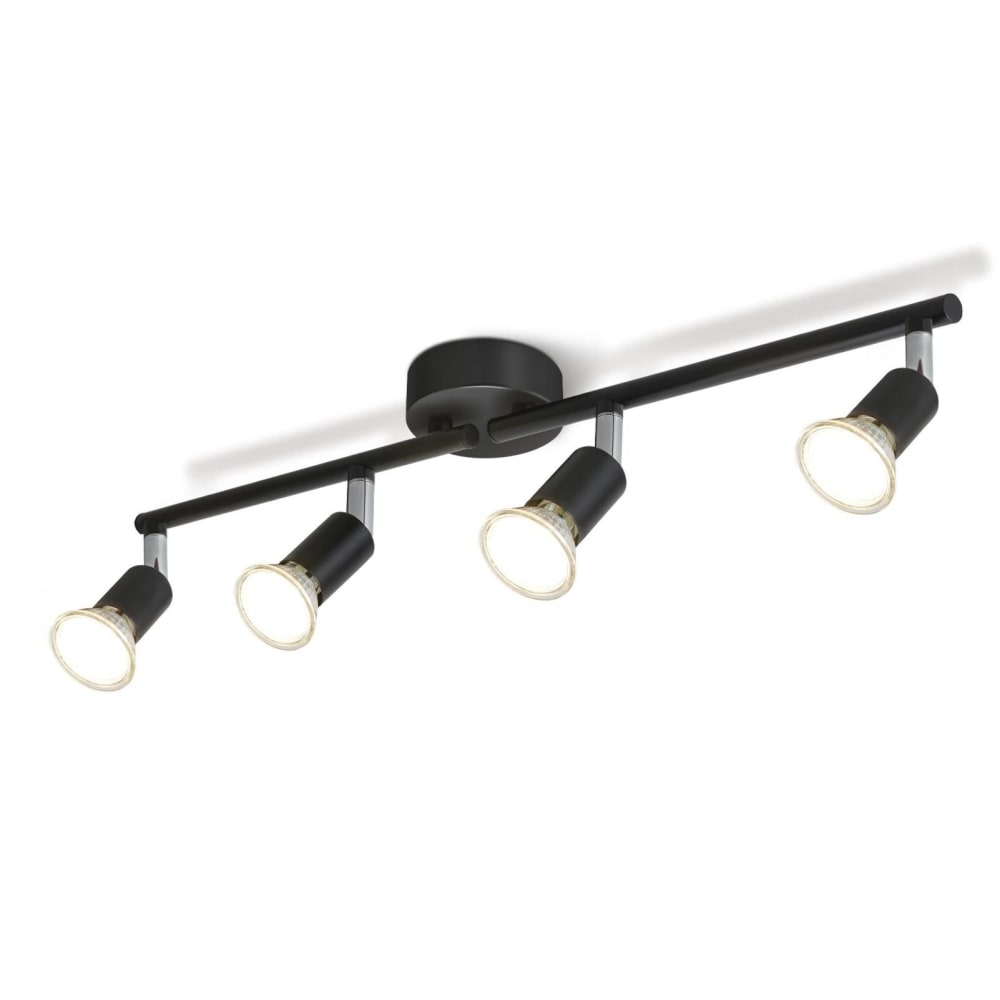 Spot de plafond en fer noir 59.5x8x13cm gu10