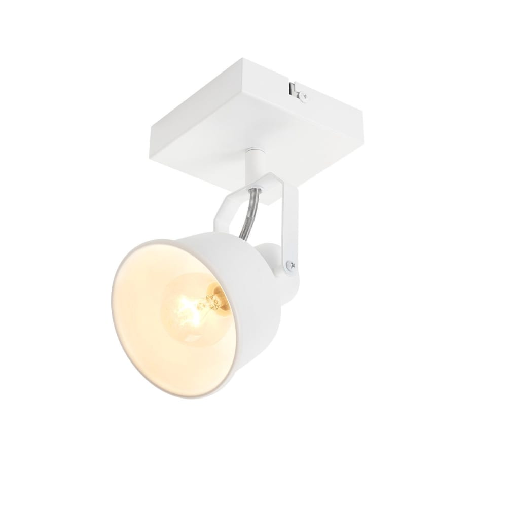 Spot de plafond en fer blanc 14x14x17cm e14