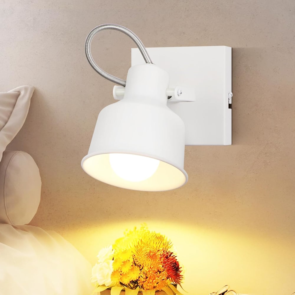 Spot de plafond en fer blanc 14x14x17cm e14 — vue 3