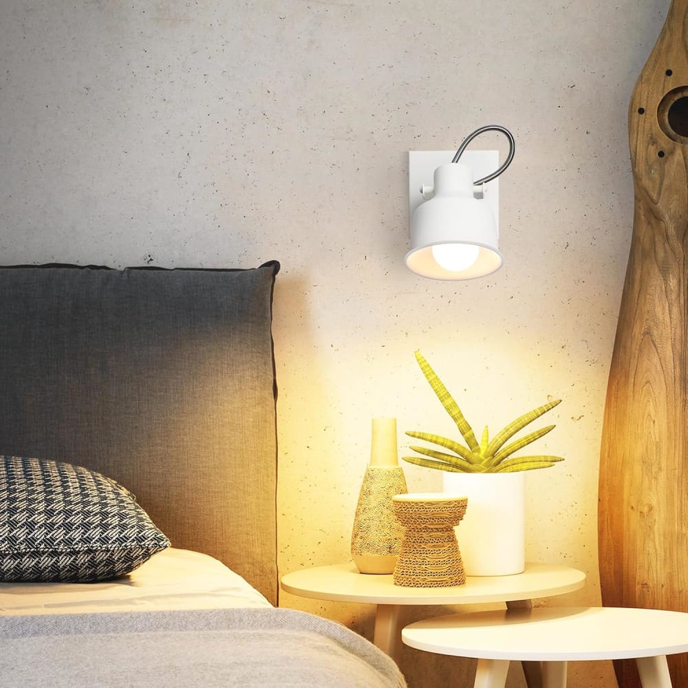 Spot de plafond en fer blanc 14x14x17cm e14 — vue 4