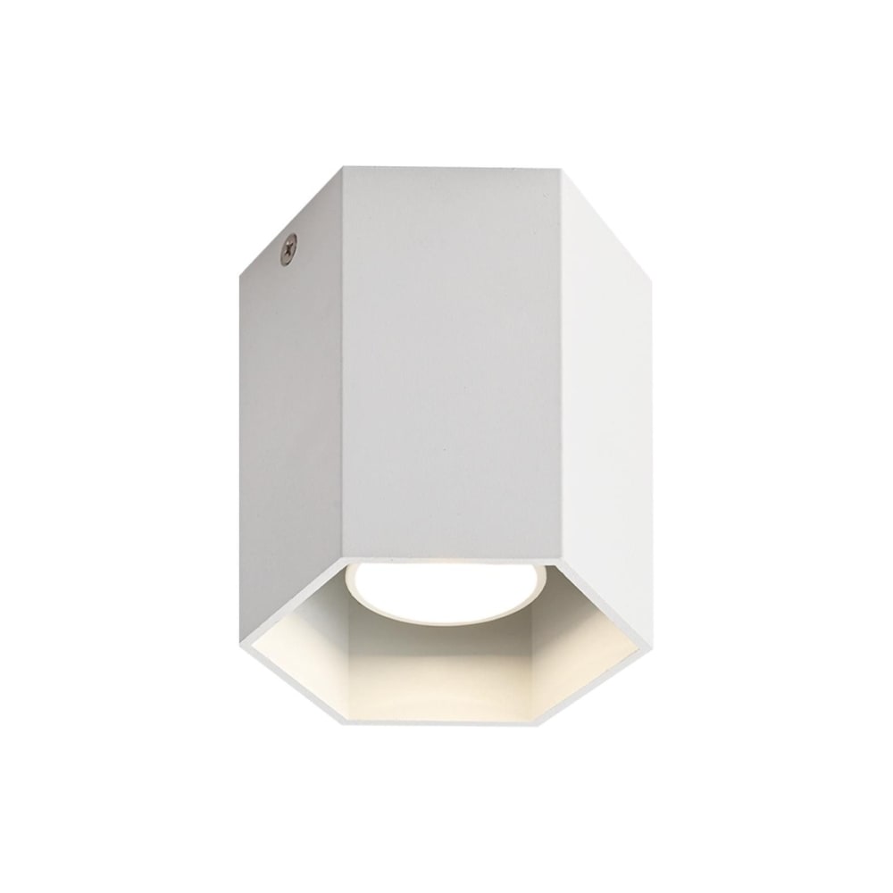 Spot de plafond en aluminium blanc 10.3x11x11cm gu10