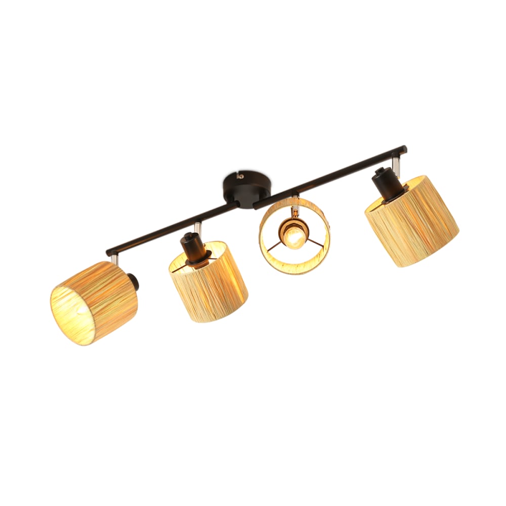 Spot de plafond en fer noir 68x17x16.5cm e14