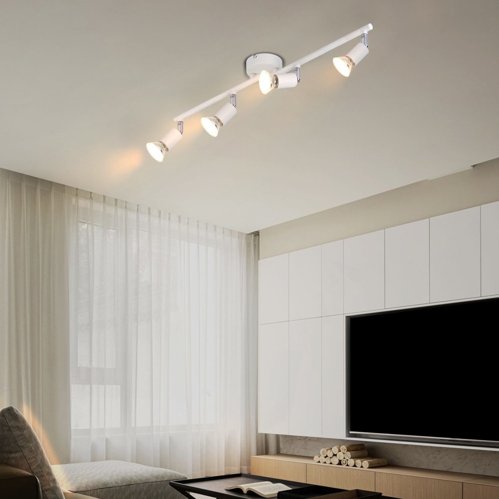 Spot de plafond en fer blanc 60x8x13.5cm gu10 — vue 4