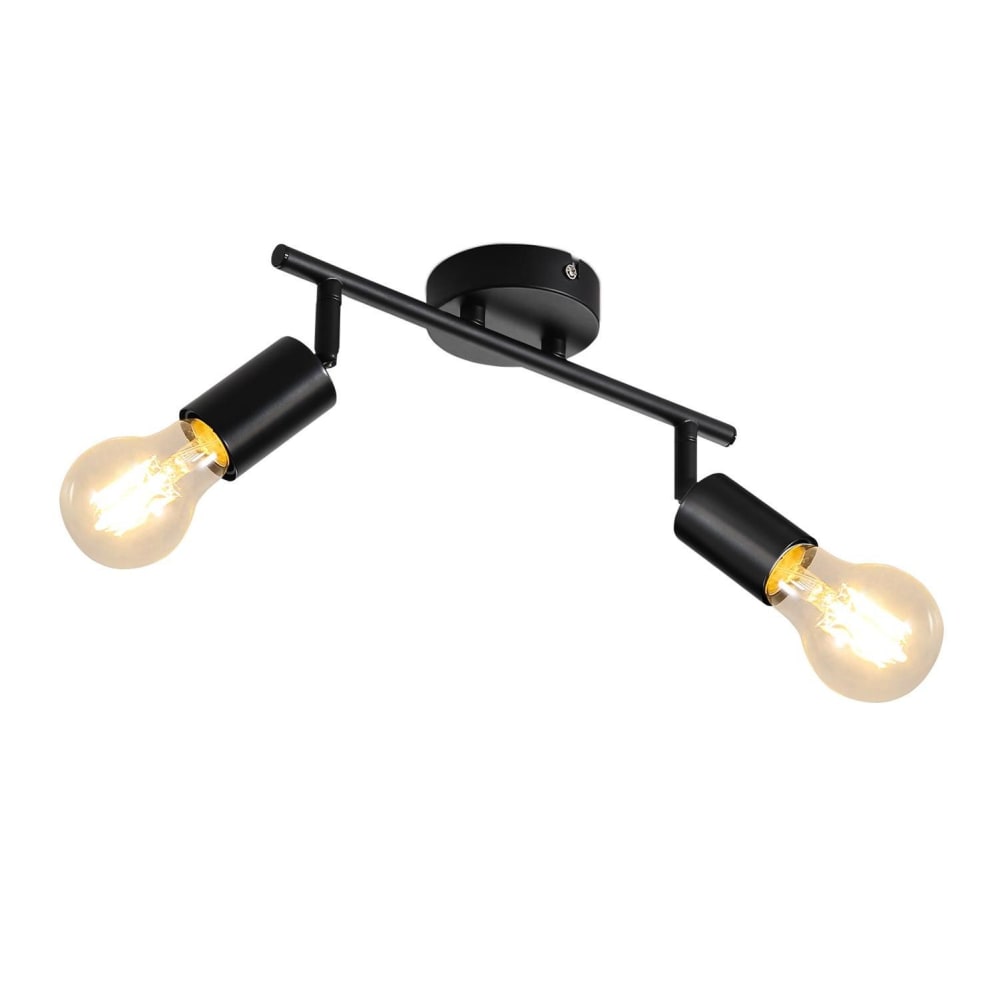 Spot de plafond en fer noir 30x9x16cm e27