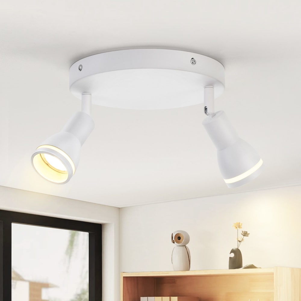 Spot de plafond en fer blanc 20x20x15.7cm gu10 — vue 3