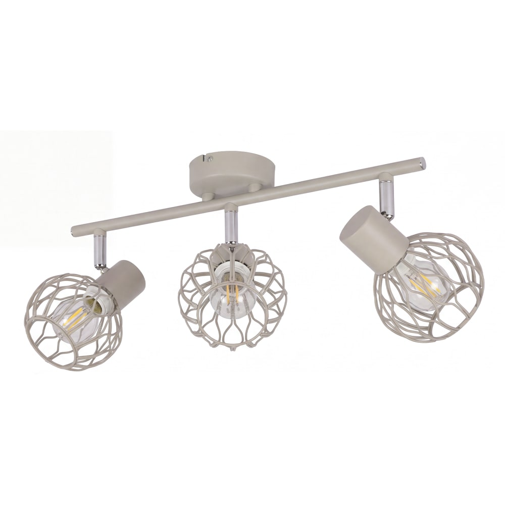 Spot de plafond en fer gris 41x10x18cm e14