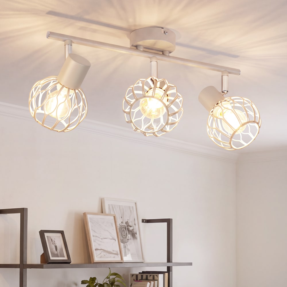 Spot de plafond en fer gris 41x10x18cm e14 — vue 3