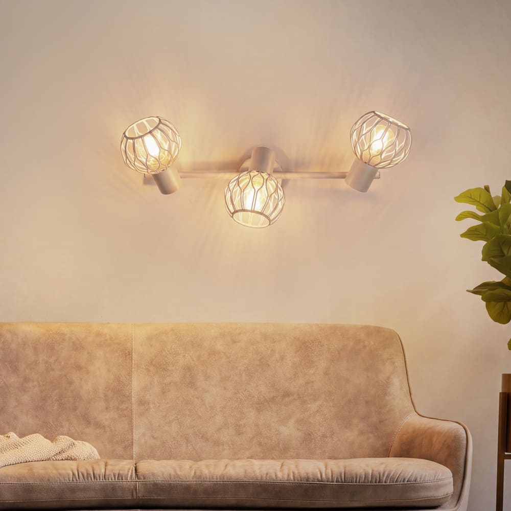 Spot de plafond en fer gris 41x10x18cm e14 — vue 4