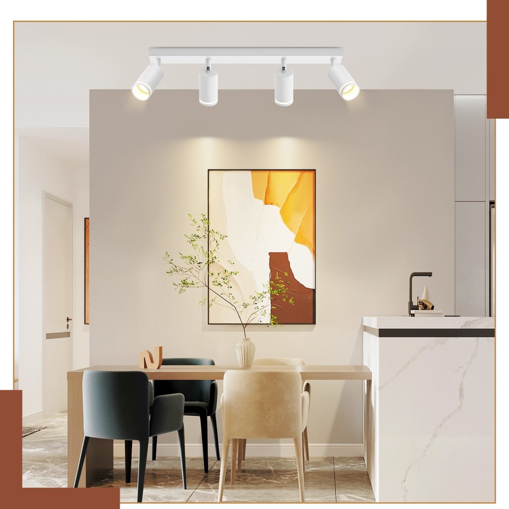 Spot de plafond en fer blanc 58x5x17cm gu10 — vue 3