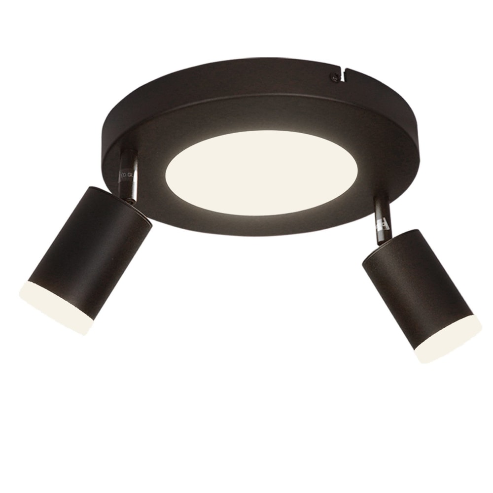 Spot de plafond en fer noir 25x25x16.9cm gu10