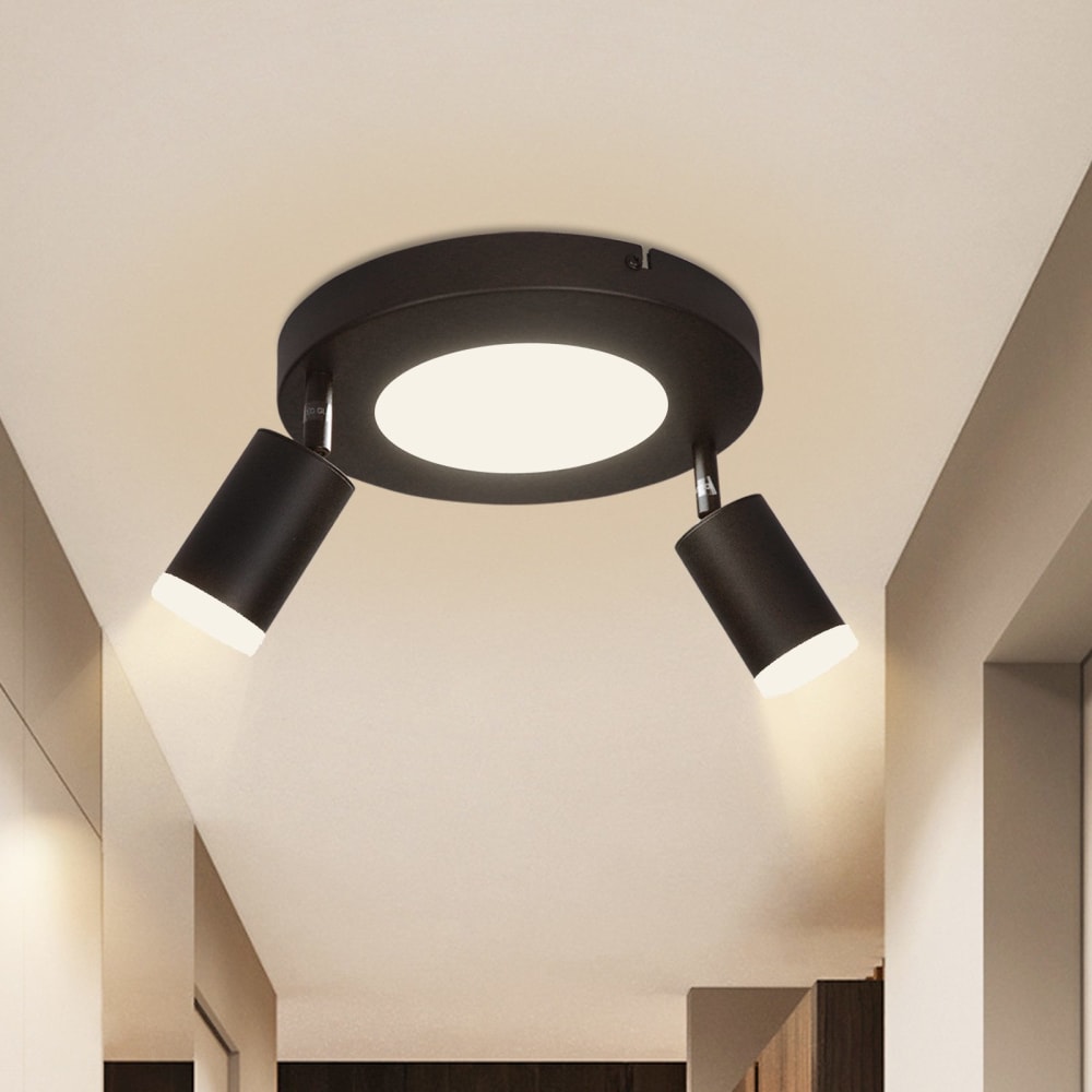 Spot de plafond en fer noir 25x25x16.9cm gu10 — vue 3