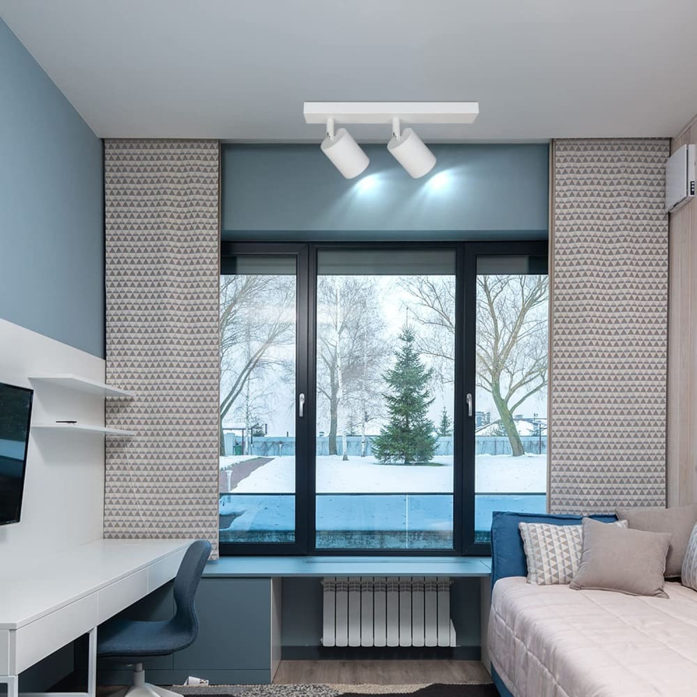 Spot de plafond en fer blanc 30x5.5x14cm gu10 — vue 4