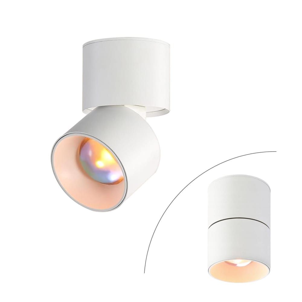 Spot de plafond en fer blanc 7x7x10cm