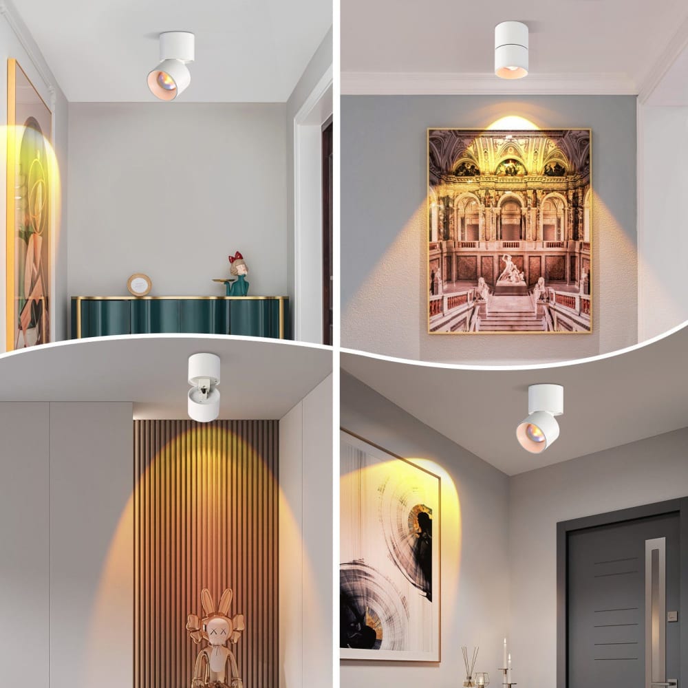 Spot de plafond en fer blanc 7x7x10cm — vue 4