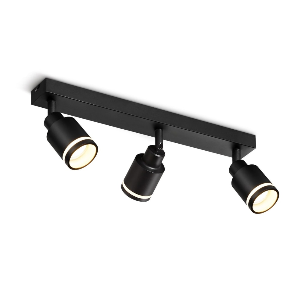 Spot de plafond en fer noir 42x5x15.7cm gu10