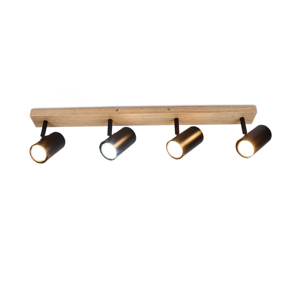 Spot de plafond en fer noir 60x10.5x14.5cm gu10