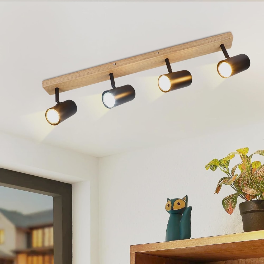 Spot de plafond en fer noir 60x10.5x14.5cm gu10 — vue 3