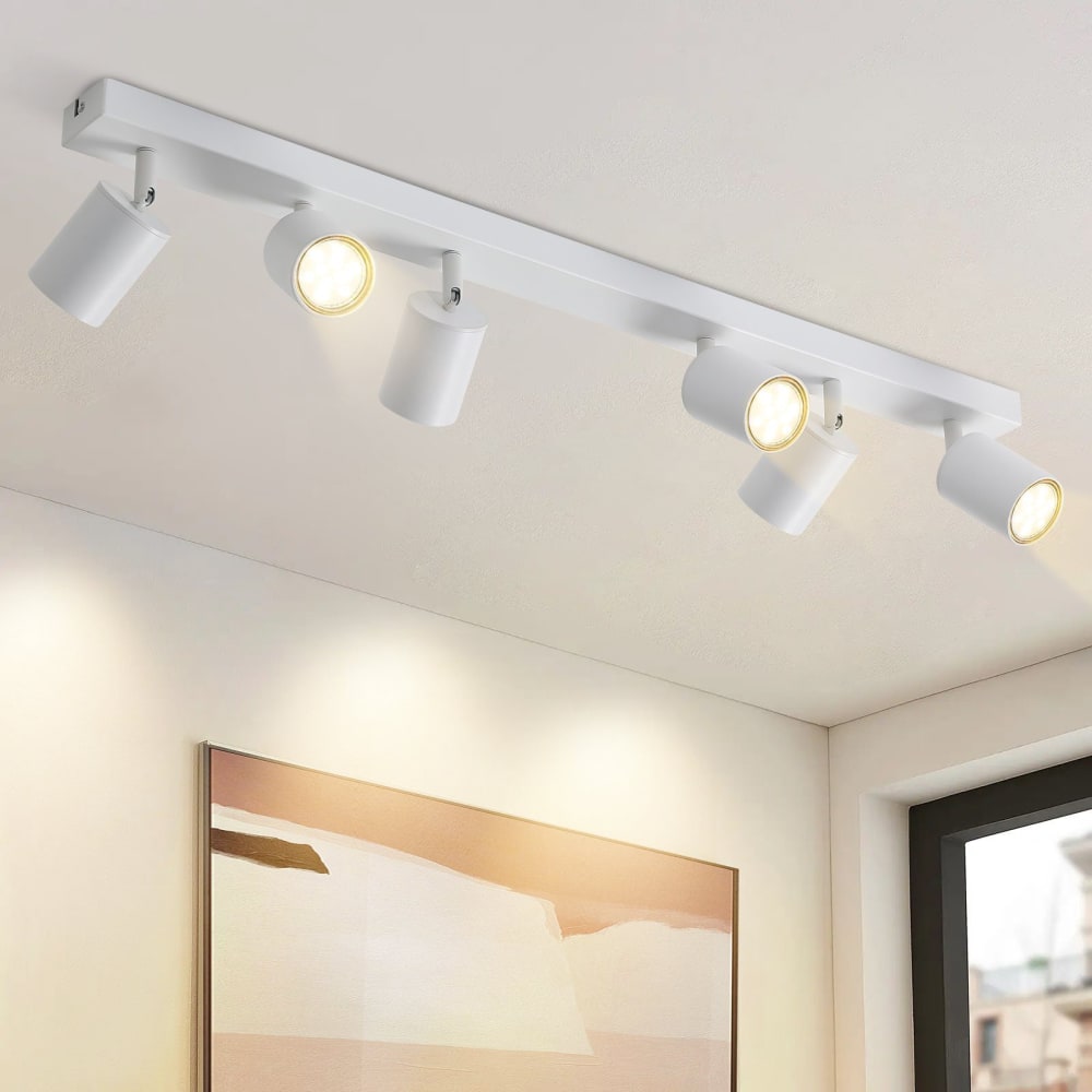 Spot de plafond en fer blanc 76.5x5.5x13.7cm gu10 — vue 3