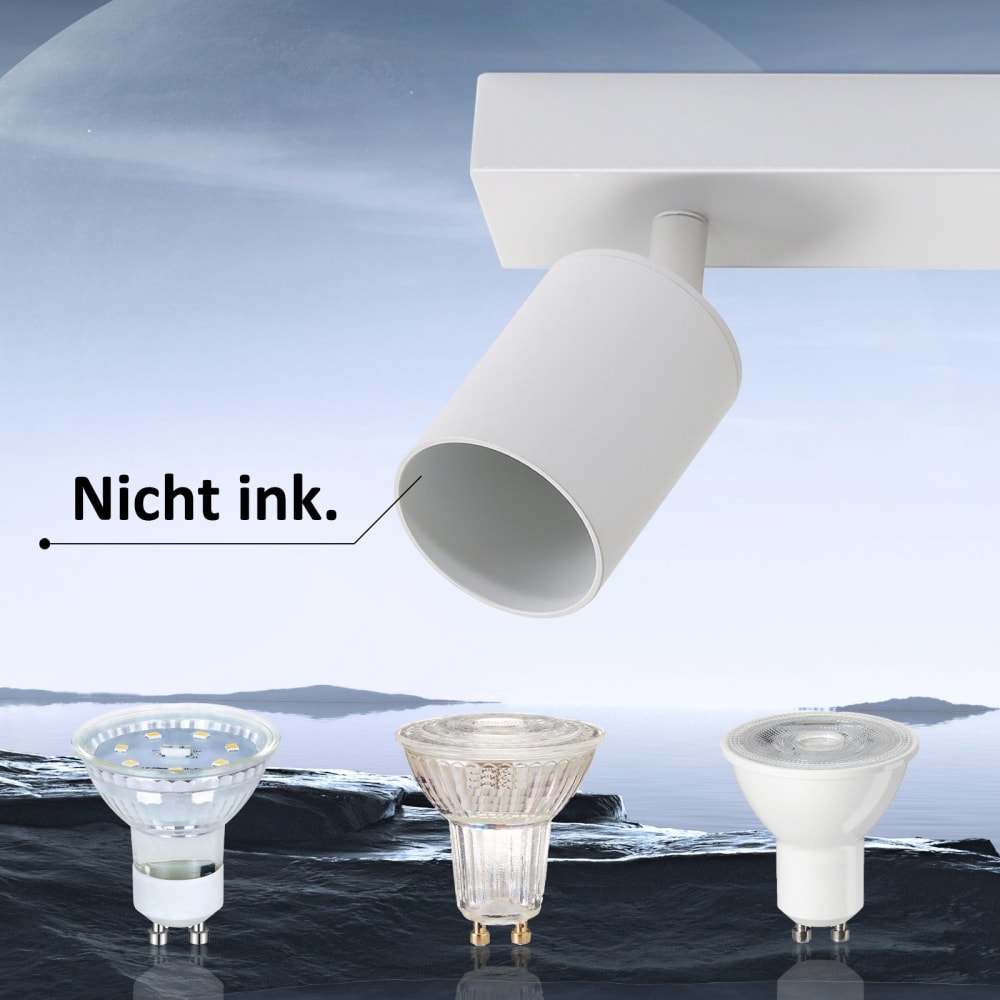 Spot de plafond en fer blanc 76.5x5.5x13.7cm gu10 — vue 4