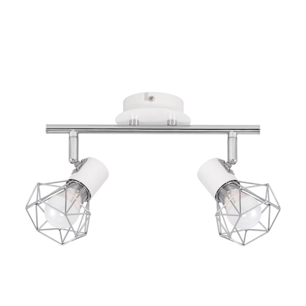 Spot de plafond en fer blanc 28x20x9.5cm e14