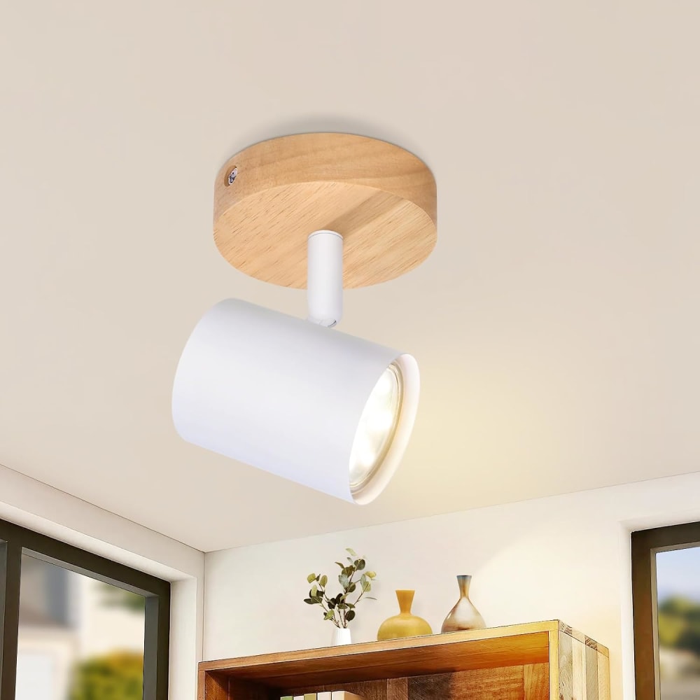 Spot de plafond en fer blanc 9x9x13.5cm gu10 — vue 3