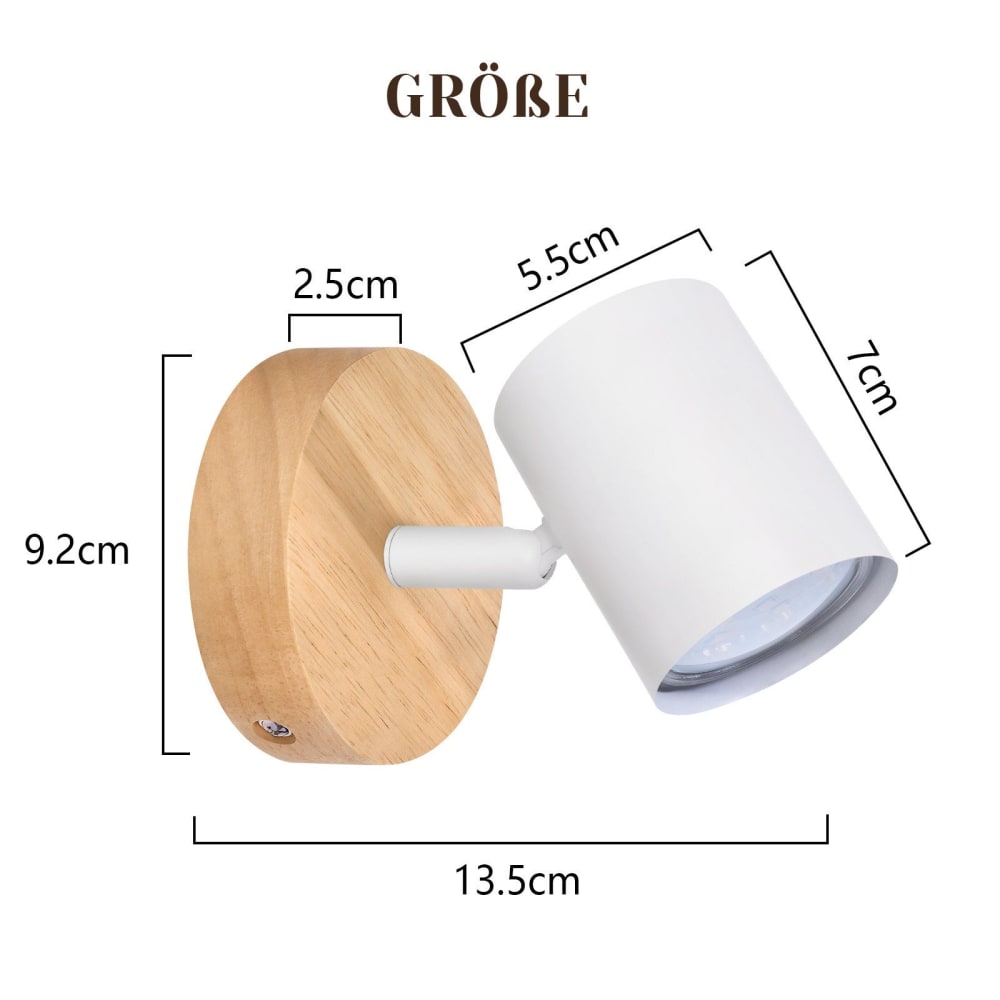 Spot de plafond en fer blanc 9x9x13.5cm gu10 — vue 4