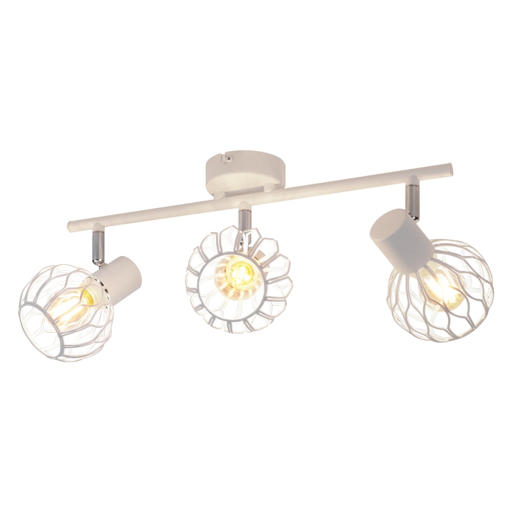 Spot de plafond en fer blanc 41x10x18cm e14