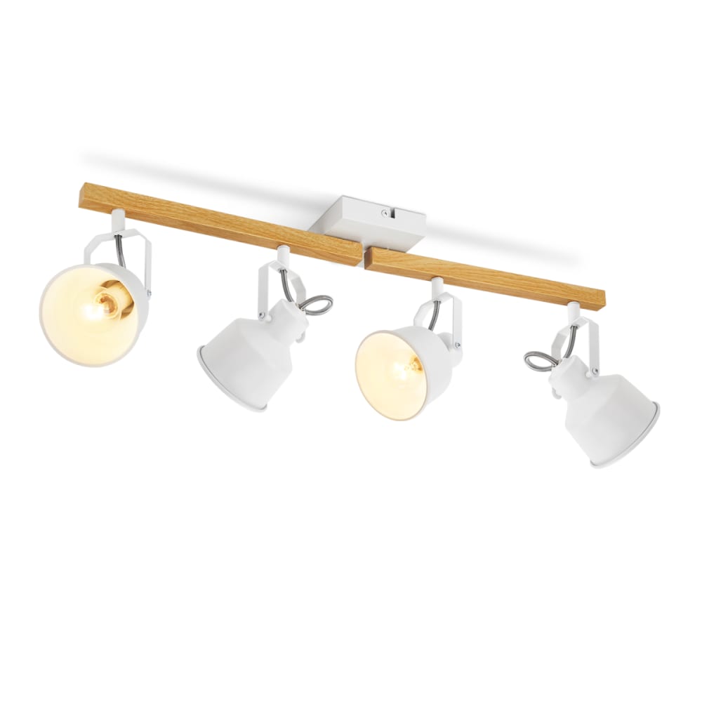 Spot de plafond en fer blanc 64x19x14cm e14