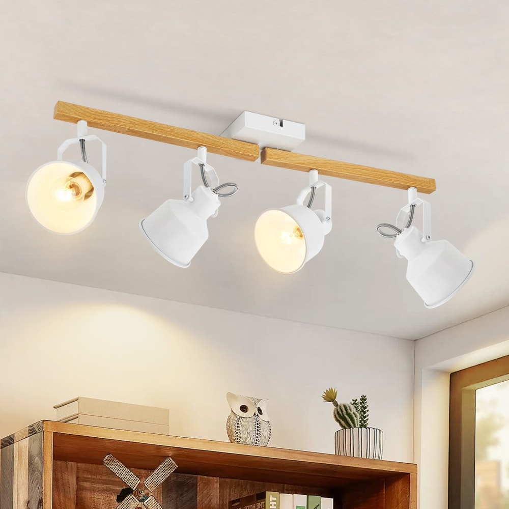 Spot de plafond en fer blanc 64x19x14cm e14 — vue 3