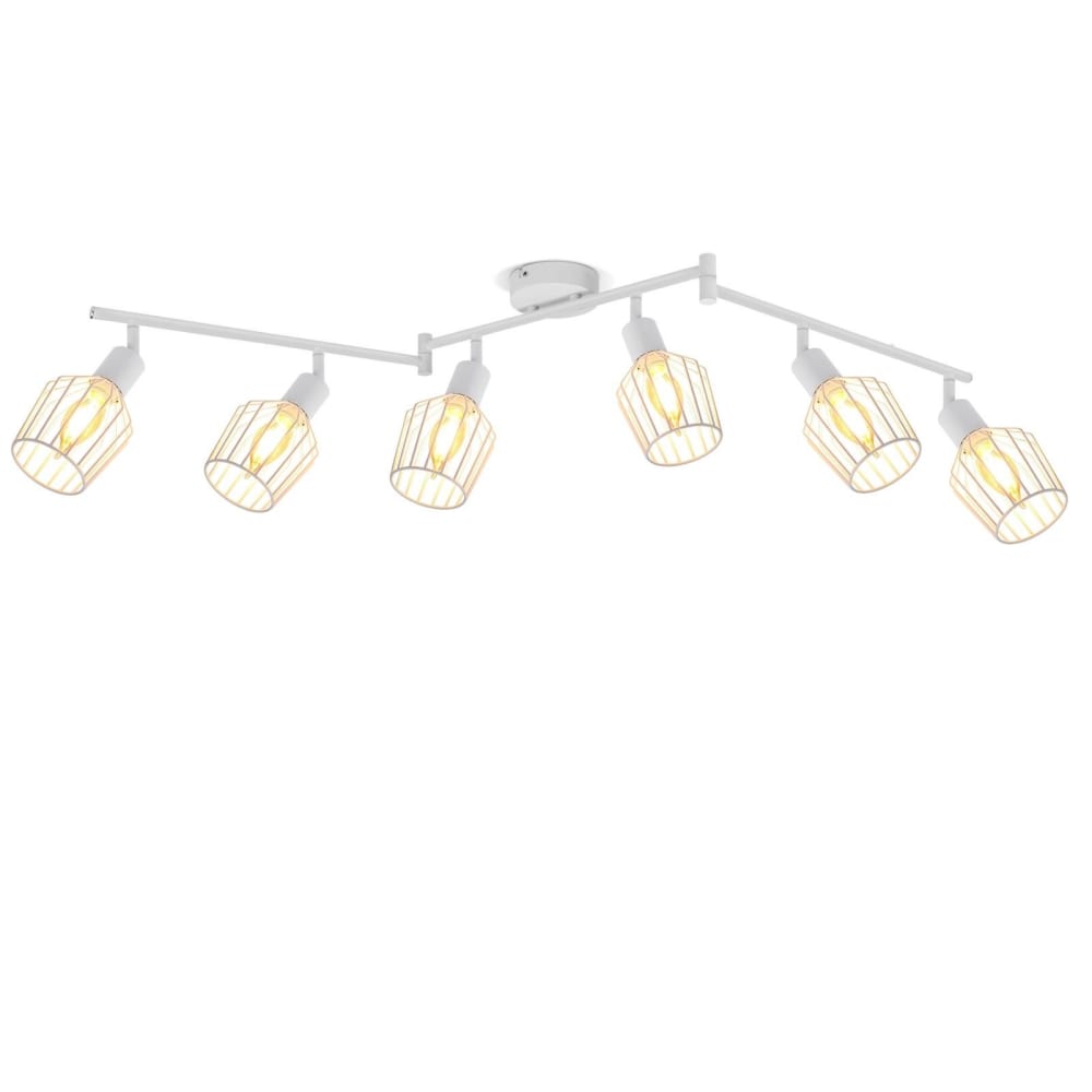 Spot de plafond en fer blanc 90x12x24cm e14