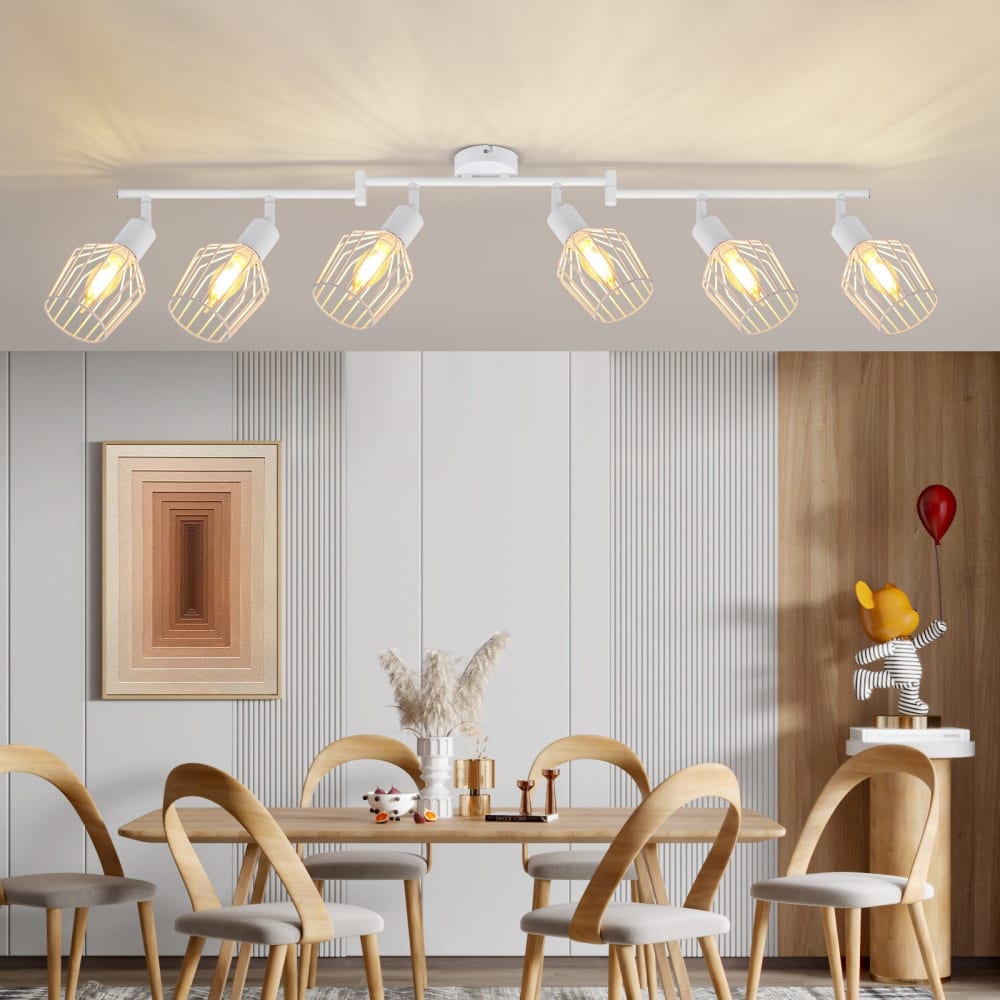 Spot de plafond en fer blanc 90x12x24cm e14 — vue 3