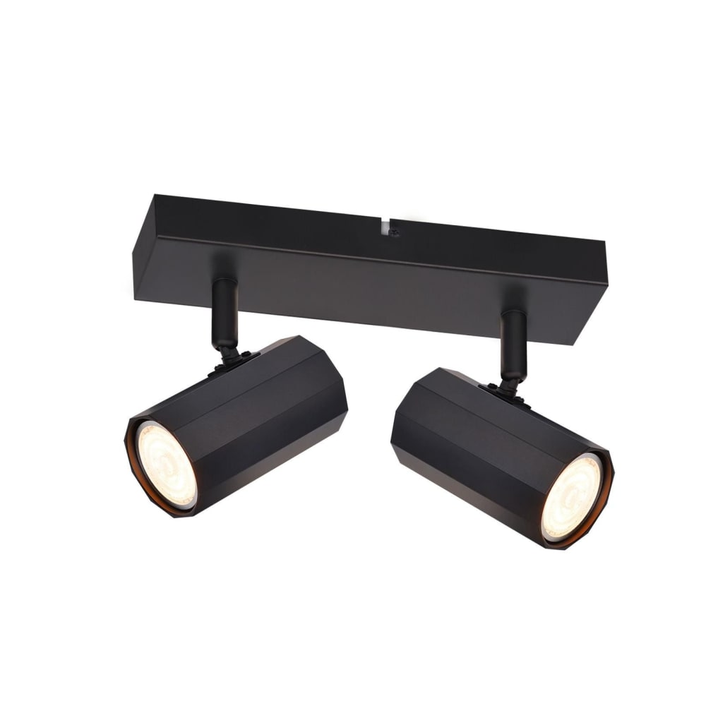 Spot de plafond en fer noir 10.5x5.9x26cm gu10