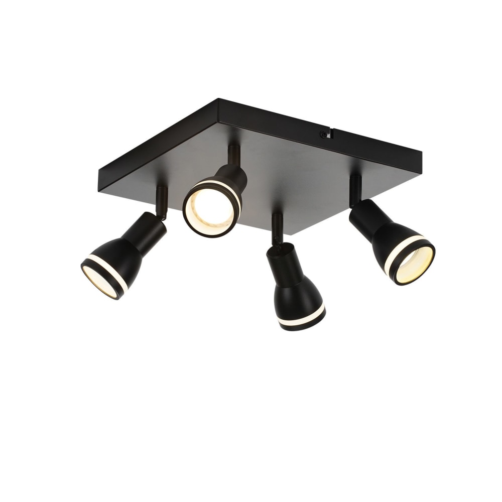 Spot de plafond en fer noir 25x25x15.7cm gu10