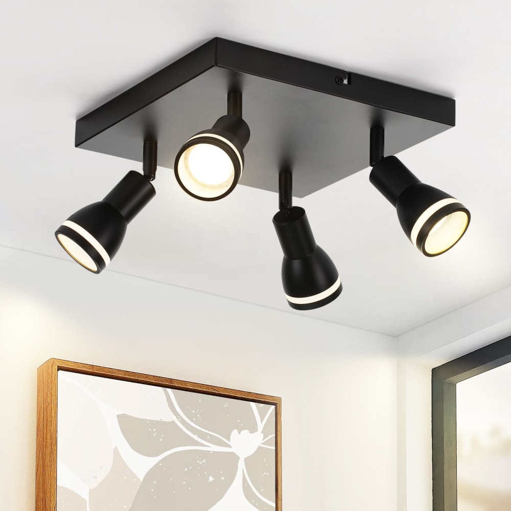 Spot de plafond en fer noir 25x25x15.7cm gu10 — vue 3