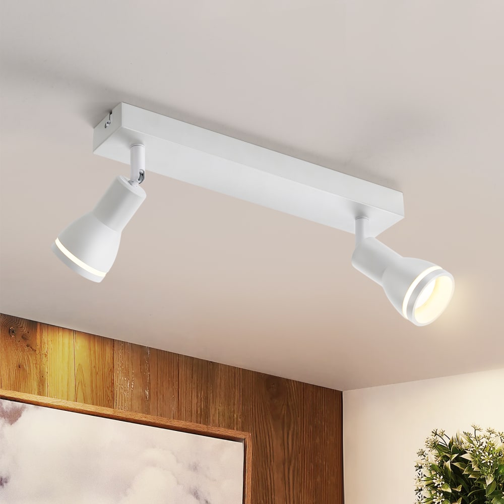 Spot de plafond en fer blanc 30x5x15.7cm gu10 — vue 3