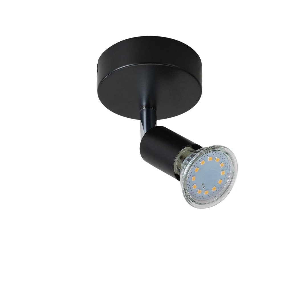 Spot de plafond en fer noir 7.7x7.7x10.5cm gu10