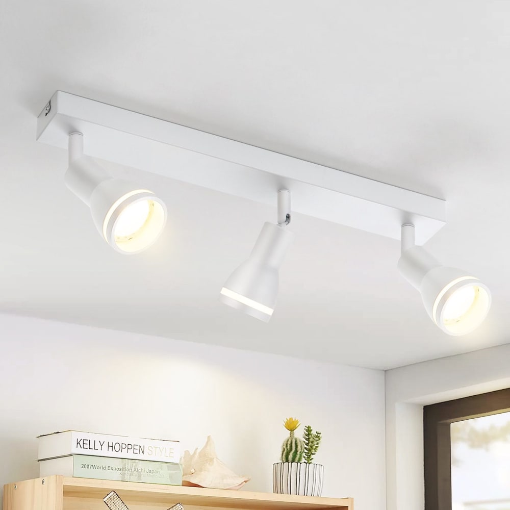 Spot de plafond en fer blanc 42x5x15.7cm gu10 — vue 3