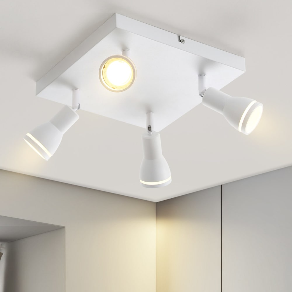 Spot de plafond en fer blanc 25x25x15.7cm gu10 — vue 3
