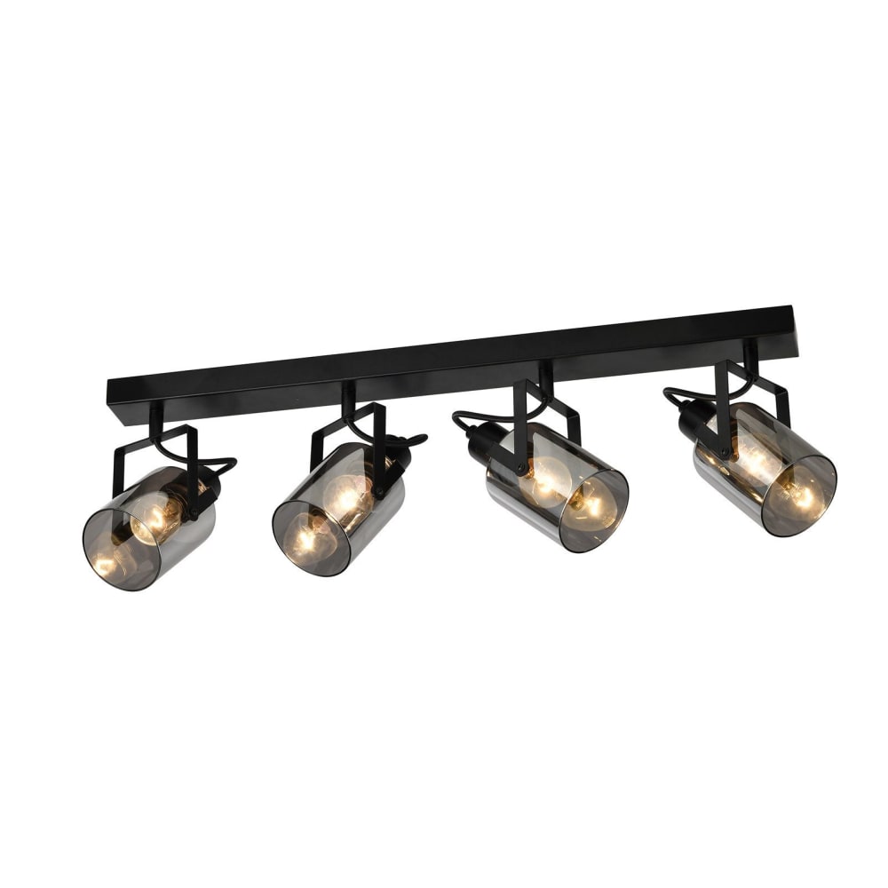 Spot de plafond en fer noir 62x18x16cm e14