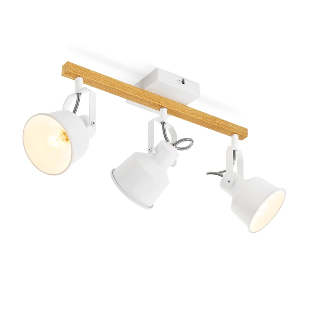 Spot de plafond en fer blanc 46.5x14x19cm e14