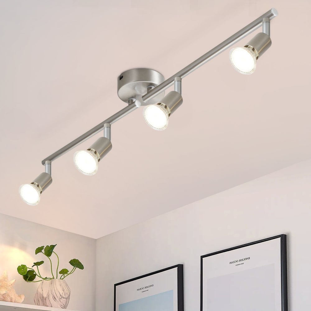 Spot de plafond en fer gris 59.5x8x13cm gu10 — vue 3