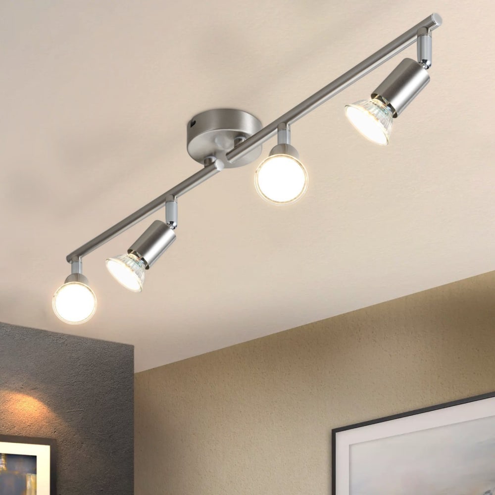 Spot de plafond en fer gris 59.5x8x13cm gu10 — vue 4