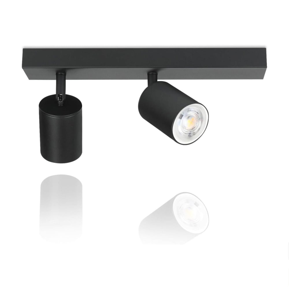 Spot de plafond en fer noir 30x5.5x14cm gu10